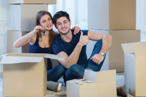Reusable furniture and office items prepared for donation through charity partnerships
