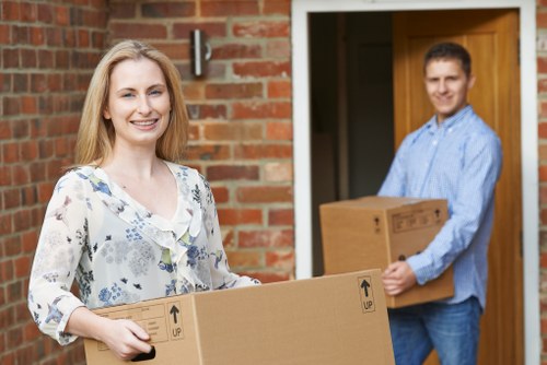Cubic-yard estimate example for boxed household items