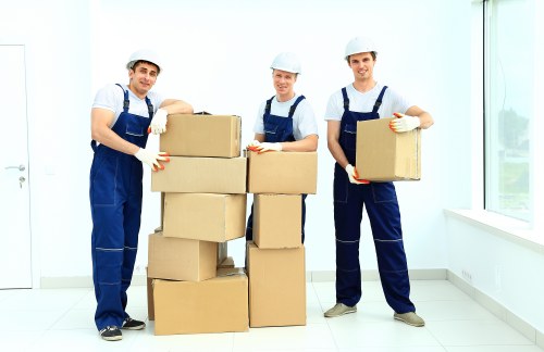 Warehouse safety overview with staff and storage aisles